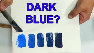 How To Make Dark Blue Paint At Home Easy From Blue and Red [upl. by Aidas312]