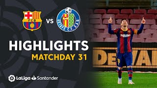 Highlights FC Barcelona vs Getafe CF 52 [upl. by Htebesile]