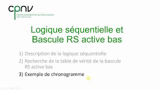 ELNU  Bascule RS active bas Chronogramme partie 2 [upl. by Remoh]