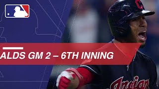 Watch Francisco Lindors grand slam in the full Indians 6th inning in ALDS Game 2 [upl. by Ttocserp137]