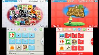 Nintendo 3DS System Menu Comparison Oct 6 Update [upl. by Eyahs]