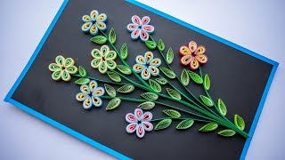 Mothers day  Quilling Flower  How to make Quilling Flowers  Quilling for Beginners  DIY 💚 [upl. by Adina]