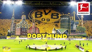 Borussia Dortmund Fans Show Spectacular Tifo On Yellow Wall [upl. by Buxton]