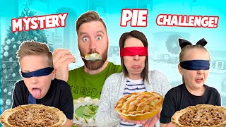 Blindfolded Mystery Pie Challenge Holiday Conversations  KCity Family [upl. by Anyehs]