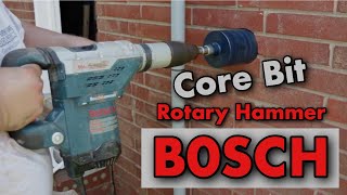 How to Drill Through Brick Fast and Clean Using a Core Bit [upl. by Brinn]