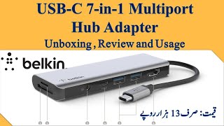 Belkin USBC 7in1 Multiport Hub Adapter Unboxing and Review [upl. by Delfine]