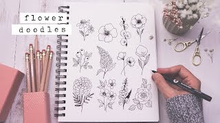 Twelve Easy Flower Doodles You Need To Know [upl. by Adohr820]