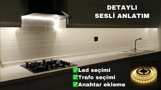 reklam Mutfak Dolabına Led Işık Döşeme  Led Işık Nasıl Bağlanır  Mutfak Tezgahına Led Döşeme [upl. by Aneehsirk]