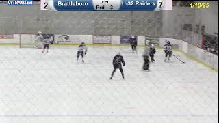 11825Brattleboro  U32 Girls Hockey [upl. by Nylarac]