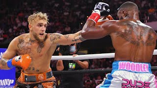 Jake Paul VS Tyron Woodley FIGHT Highlights [upl. by Eahsed204]