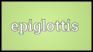 Epiglottis Meaning [upl. by Assila197]