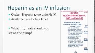 Heparin Calculations [upl. by Fancie]