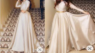 Full heavy long umbrella frock new cutting very easy way [upl. by Aicylla]