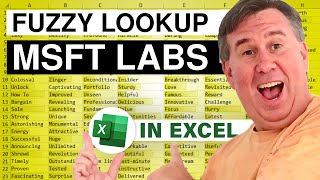 Excel Lab Innovations Fuzzy Lookup from Microsoft Labs  Episode 2271 [upl. by Wolf]