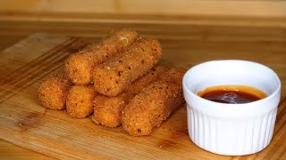 COMMENT FAIRE DES MOZZA STICKS  MOZZARELLA STICKS  BATONNETS DE FROMAGE PANES [upl. by Eycats633]