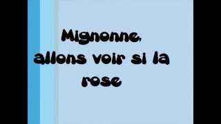 Poésie  Mignonne allons voir si la rose Pierre de Ronsard [upl. by Sucitivel]