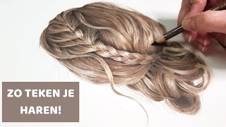 HAREN TEKENEN in 5 stappen [upl. by Anayek]