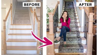 Install A Stair Runner in ONE DAY [upl. by Ynnohj]