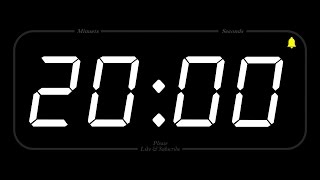 20 MINUTE  TIMER amp ALARM  Full HD  COUNTDOWN [upl. by Llevad]