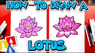 How To Draw A Lotus Flower [upl. by Oznofla]