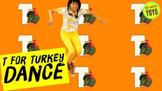 TURKEY DANCE 🦃Thanksgiving Exercise For Kids  GO with YOYO Fitness Brain Breaks [upl. by Milo]