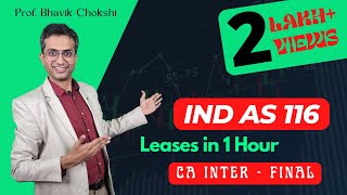 IND AS 116  LEASES IN 1 HOUR  CA FINAL FR  BY BHAVIK CHOKSHI [upl. by Annayehc684]