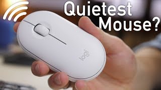 Logitech Pebble M350 Review  Quietest Mouse on the Market [upl. by Akemhs997]