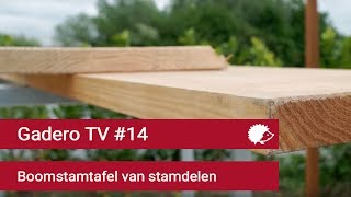 14 Boomstam tafelblad maken van Stamdelen [upl. by Cornelie]