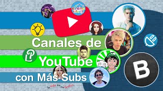 Los Canales de YouTube en Español con Más Suscriptores ¿Sabes Cuál es el Canal con Más Views [upl. by Neils795]