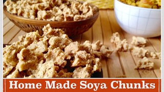 Home Made Soya Chunks Recipe  How to make Healthy Soya ChunkNuggetsBadi at Home  Recipe in Hindi [upl. by Zetram570]