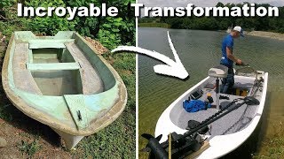 TRANSFORMATION dune VIELLE BARQUE en BASSBOAT [upl. by Nedrud831]