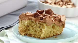 Vanilla Sheet Cake with MaltedChocolate Frosting  Martha Stewart [upl. by Given561]