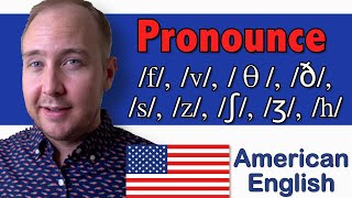 Fricatives f v θ ð s z ʃ ʒ h  44 Sounds of American English [upl. by Sampson76]