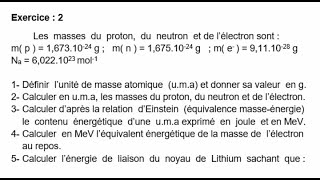 Exercice  2 Atomistique [upl. by Remos]