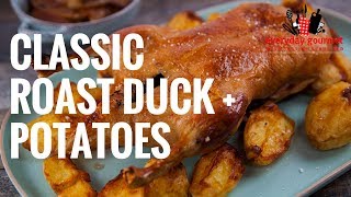 Classic Roast Duck and Potatoes  Everyday Gourmet S8 E27 [upl. by Premer485]