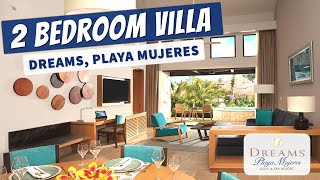 Preferred Club TwoBedroom Villa  Dreams Playa Mujeres Resort  Full Walkthrough Tour  4K [upl. by Bevvy628]