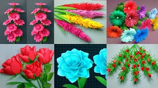 6 Easy Best Paper Flowers  Most Beautiful Paper Flower  DIY Handmade Craft [upl. by Sharla]