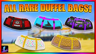 HOW TO GET ALL RARE COLORED DUFFEL BAGS IN GTA 5 ONLINE AFTER PATCH 167 [upl. by Turley]