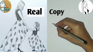 Farjana Drawing Academy Mothers Day Drawing Pencil art for Beginners Step by step Drawing Video [upl. by Aleirbag956]