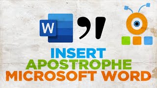 How to Type an Apostrophe in Word [upl. by Mart]