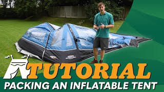 How to pack away an Inflatable Tent Tutorial Video [upl. by Reamonn]