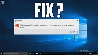 How To Fix Group Policy Editor Gpeditmsc Not Working in Windows 1087 PC [upl. by Cirred]