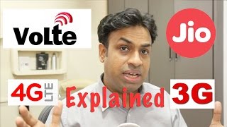 VOLTE 4G LTE amp 4G Networks Explained amp Reliance Jio 4G [upl. by Brieta147]