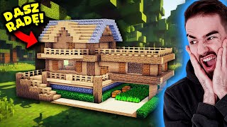 MINECRAFT JAK ZBUDOWAĆ PROSTY DOMEK WILLA 24 [upl. by Eduj]