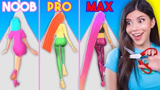 Noob vs MAX LEVEL in Hair Challenge [upl. by Synned]