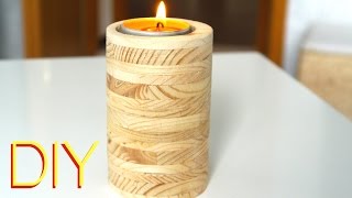 DIY ★ Kerzenständer aus Holz Anleitung [upl. by Parks]