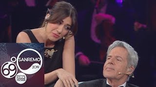 Sanremo 2019  Virginia Raffaele e Claudio Baglioni quotIl mio tipo idealequot [upl. by Dloraj]