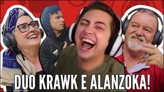 IDOSOS REAGEM A ALANZOKA  JOGANDO FORTNITE E RIMANDO COM O KRAWK [upl. by Maurice]