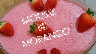 Mousse de Morango com Gelatina  com apenas 3 ingredientes [upl. by Juster40]