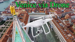 Venice Italy via Drone 4K Spectacular Forbidden Shots [upl. by Sheelah]